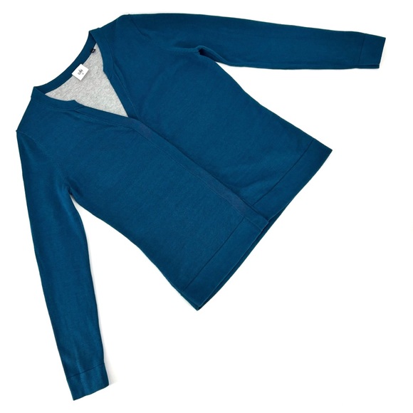 Cabi Ever Cardigan # 3368, Teal V-Neck Cardigan, Medium - Picture 12 of 16
